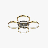 Elegant 4-Ring Ceiling Fan with Light