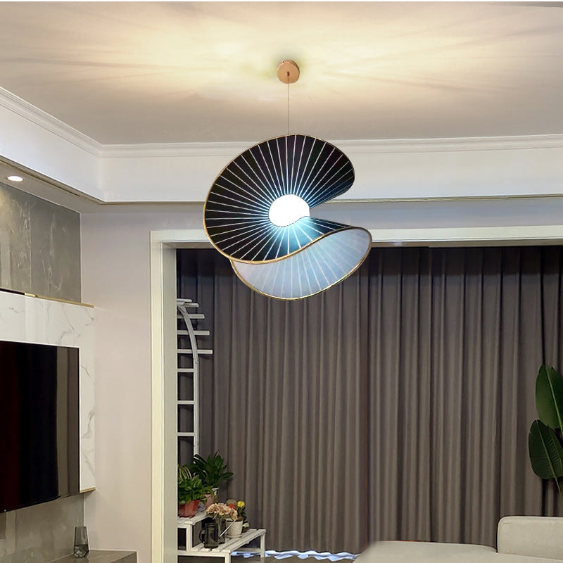 Elegant Black Shell Pendant Light