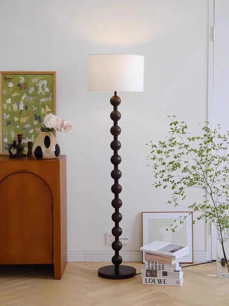 Elegant French Wooden Floor Lamp