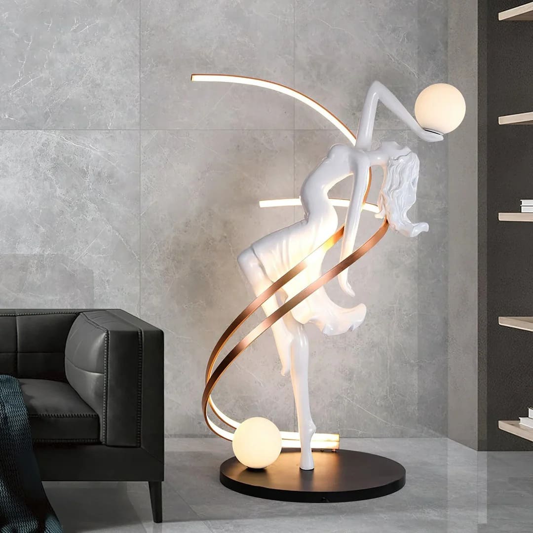 Elegant Goddess Statue Floor Lamp