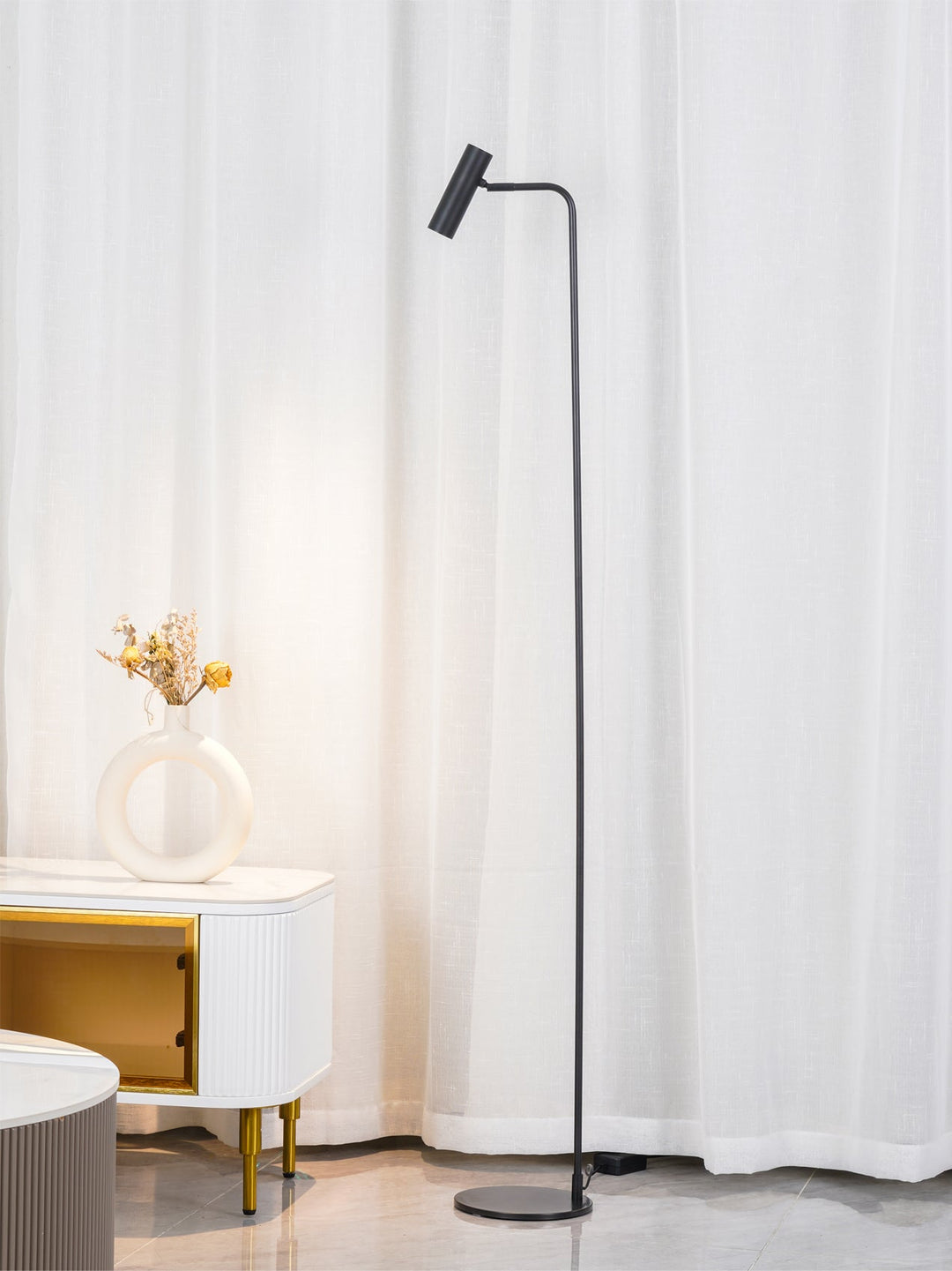 Elegant Minimalist Satin Brass Lamp