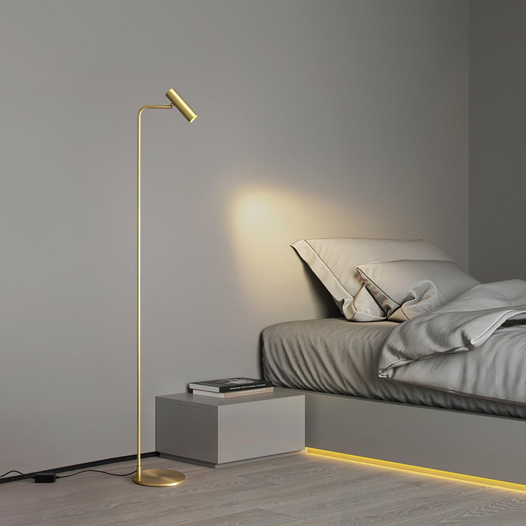 Elegant Minimalist Satin Brass Lamp