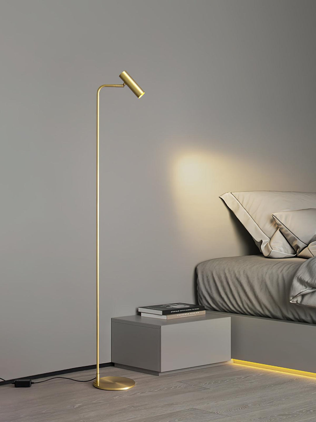 Elegant Minimalist Satin Brass Lamp