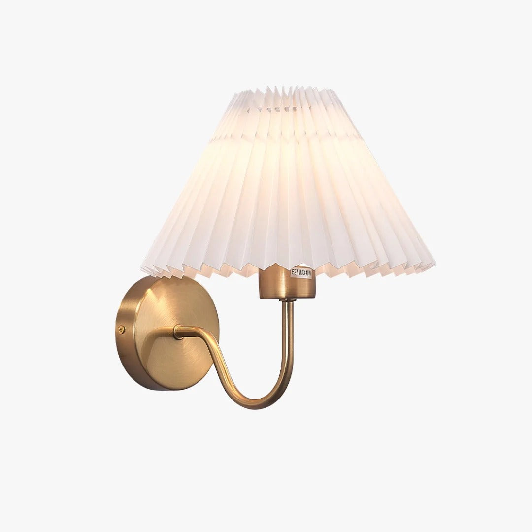 Elegant Pleated Shade Wall Light