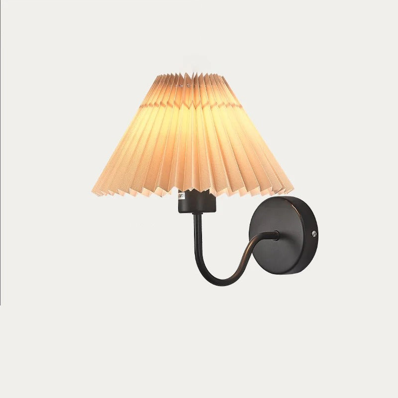 Elegant Pleated Shade Wall Light