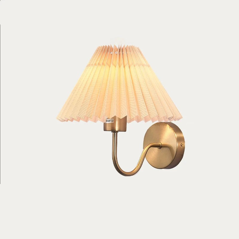 Elegant Pleated Shade Wall Light