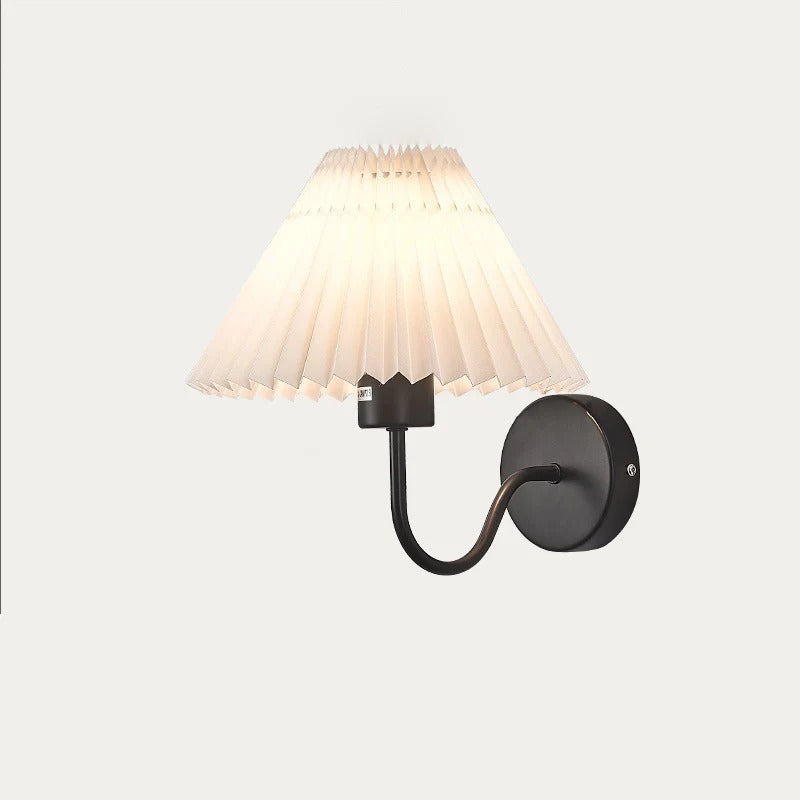 Elegant Pleated Shade Wall Light