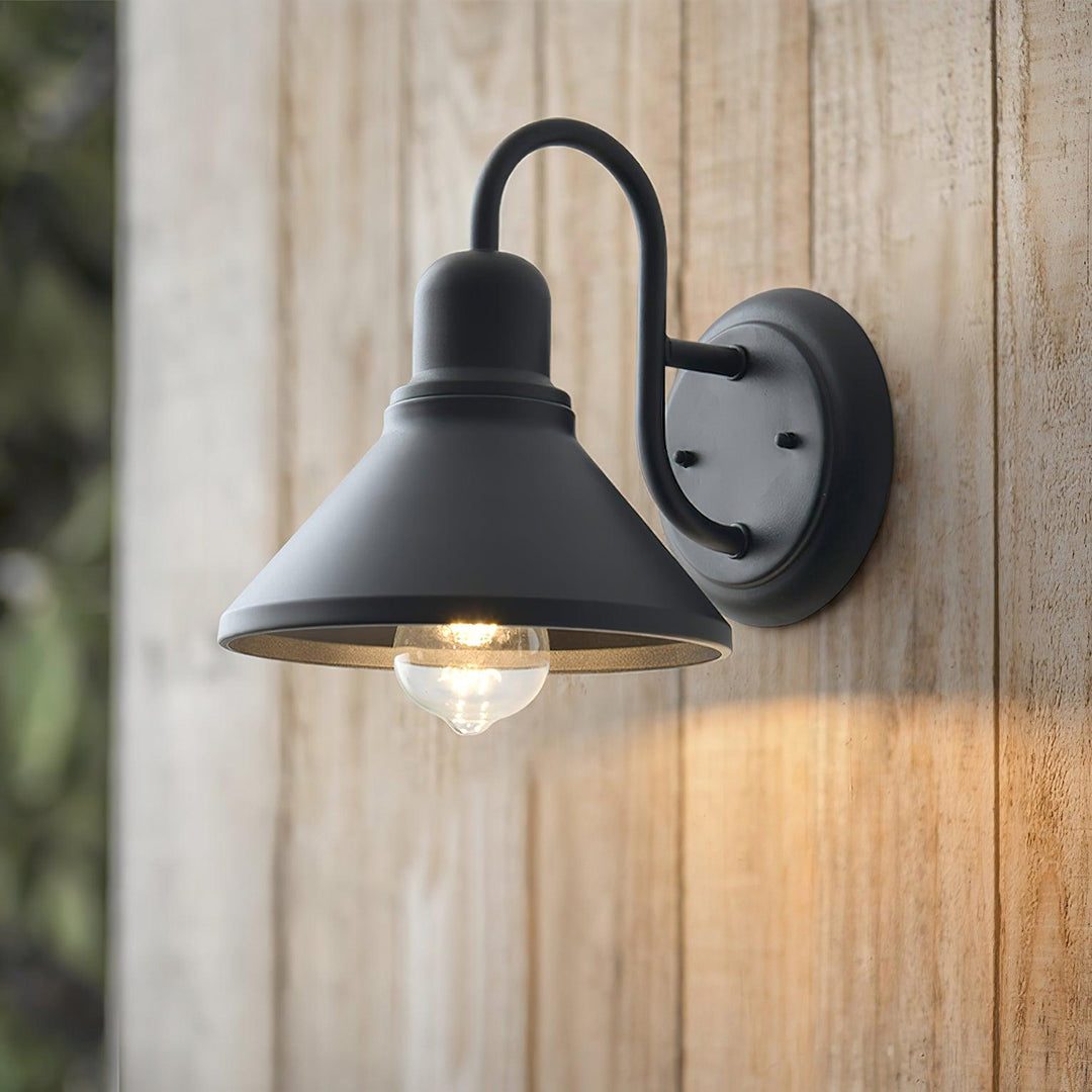 Farmhouse Outdoor Wall Light – Rustic Black Design, Weatherproof