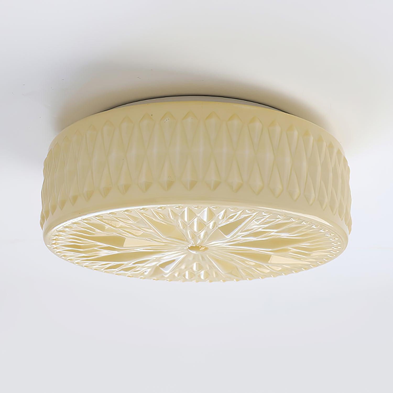 French Art Deco Flush Mount Ceiling Lamp