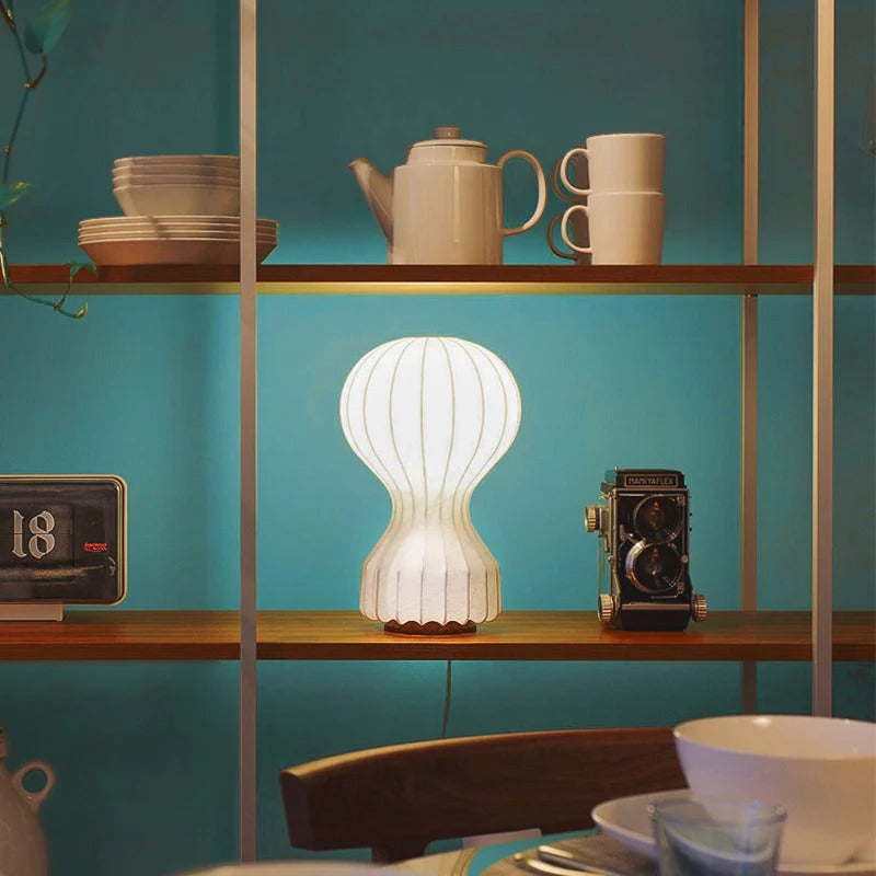 French Vintage Silk Table Lamp - Renée Collection