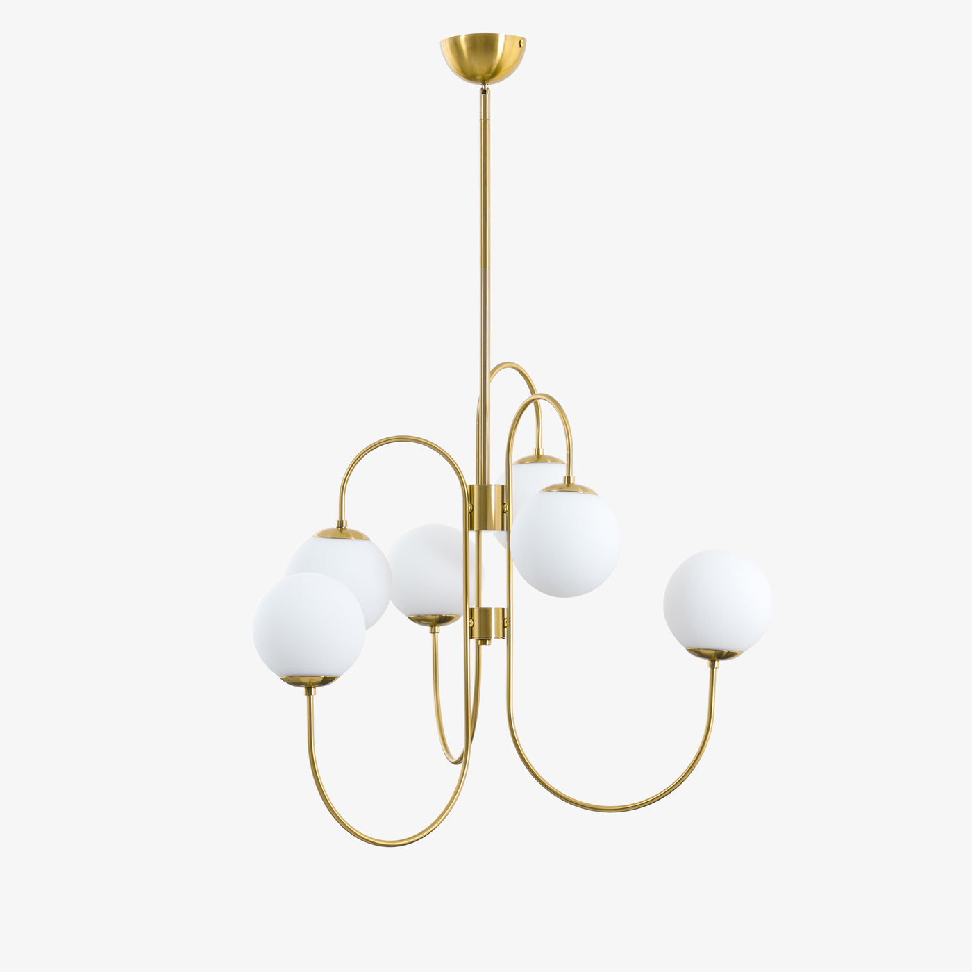 Gooseneck Chandelier – Modern Glass & Metal Design