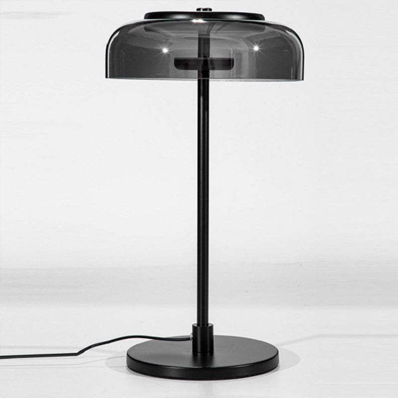 Hailie Modern Glass Metal Table Lamp - Umbrella Shape