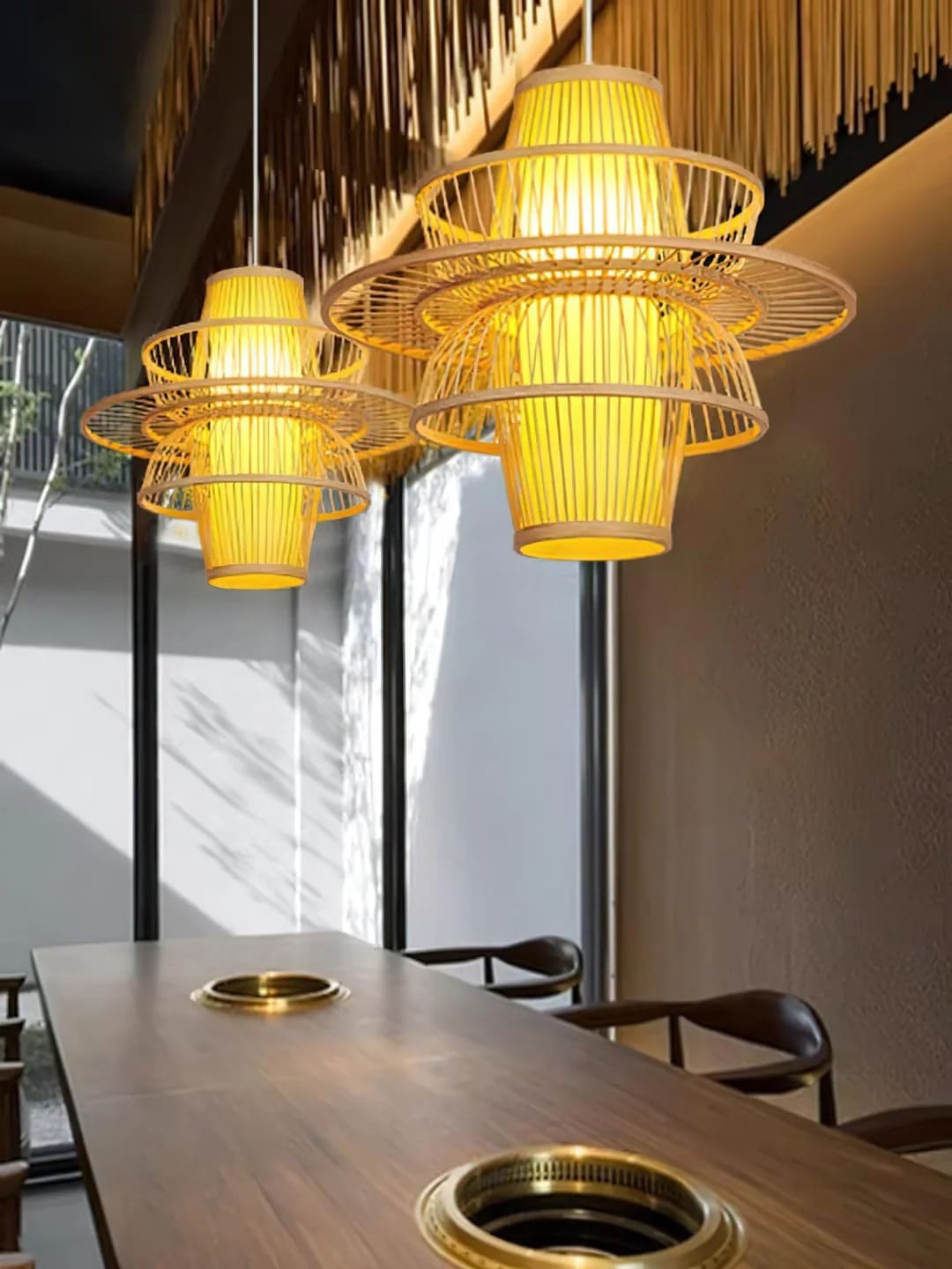 Handcrafted Bamboo Pendant Lamp with Unique Design