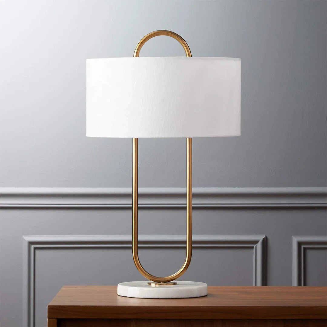 High-Gloss Modern Table Lamp – Sleek Gold Design