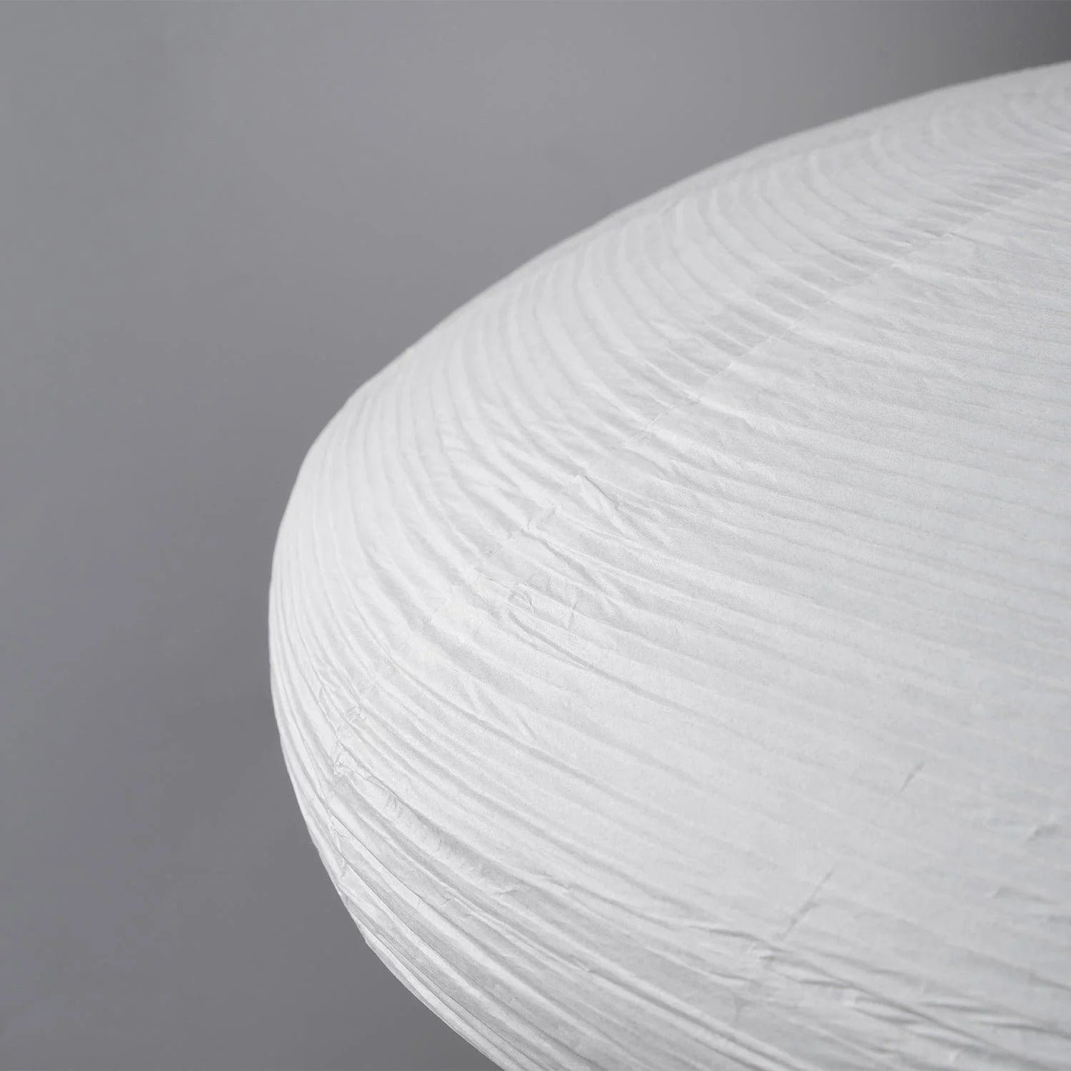 Japandi Ellipsoidal Parallel-Ribbed Pendant Light