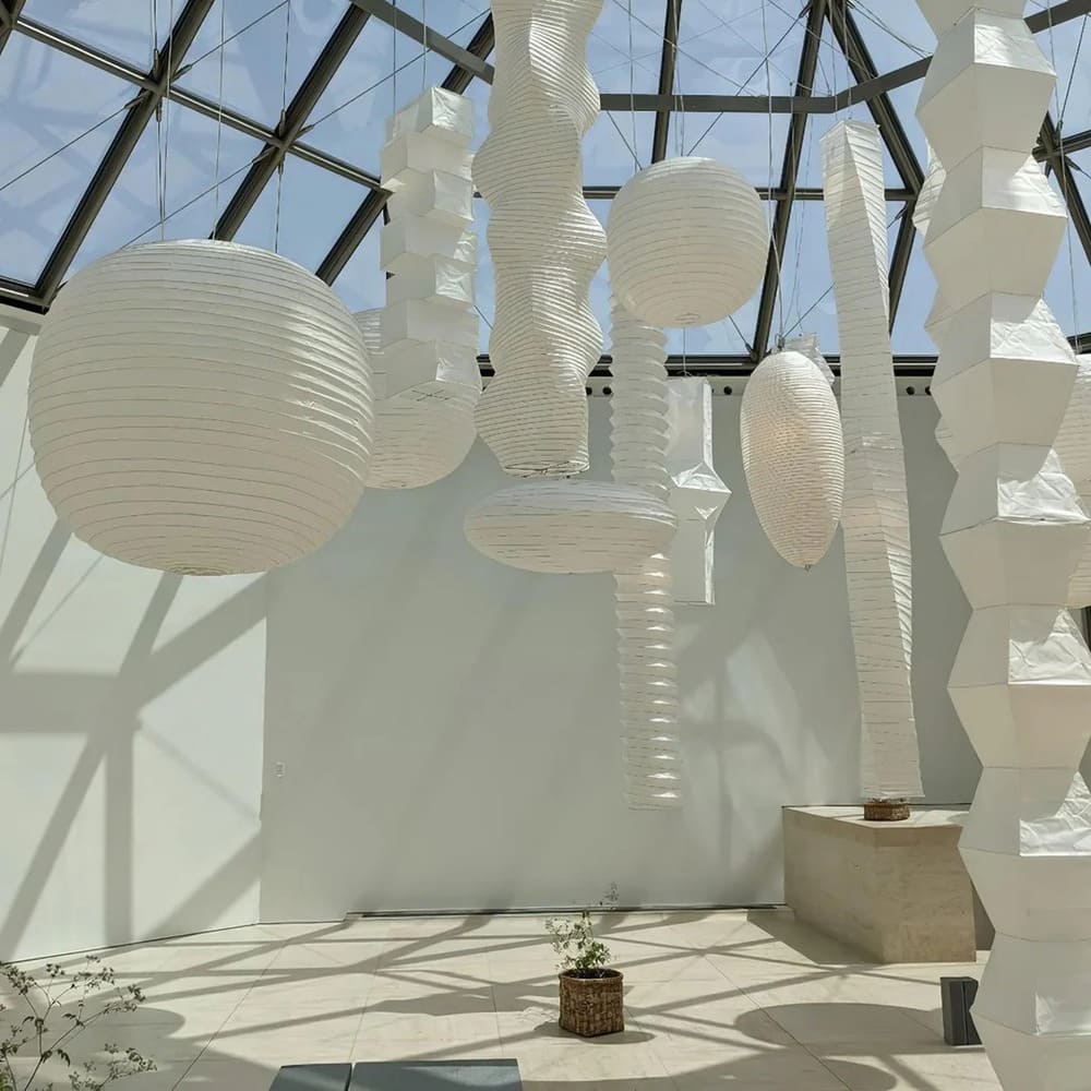 Japandi Ellipsoidal Parallel-Ribbed Pendant Light