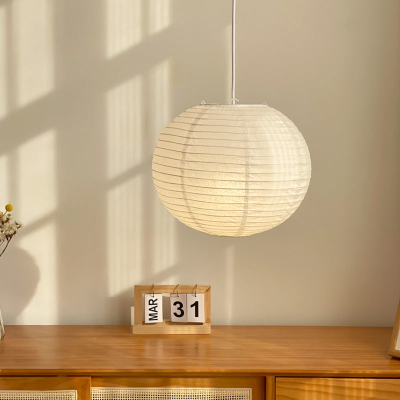 Japanese Globe Rice Paper Pendant Light