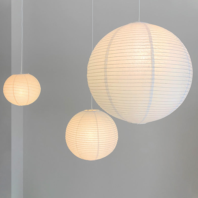 Japanese Globe Rice Paper Pendant Light