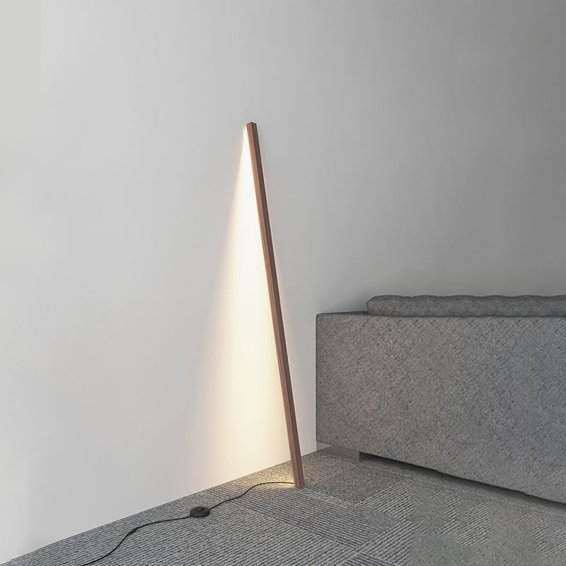 Linear Wooden Floor Lamp – Modern Minimalist Look