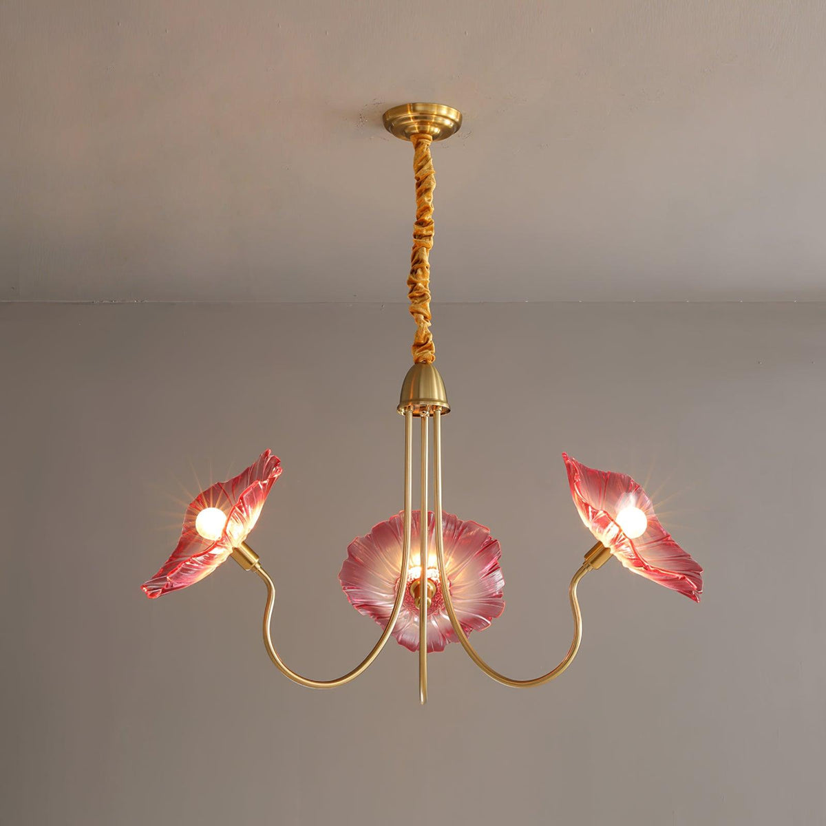 Lotus Leaf Glass Chandelier – Elegant Modern Design