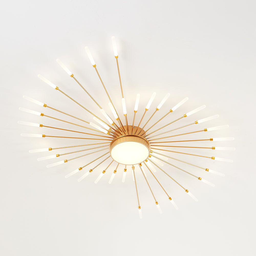Modern Ceiling Light: Dynamic Fireworks Design