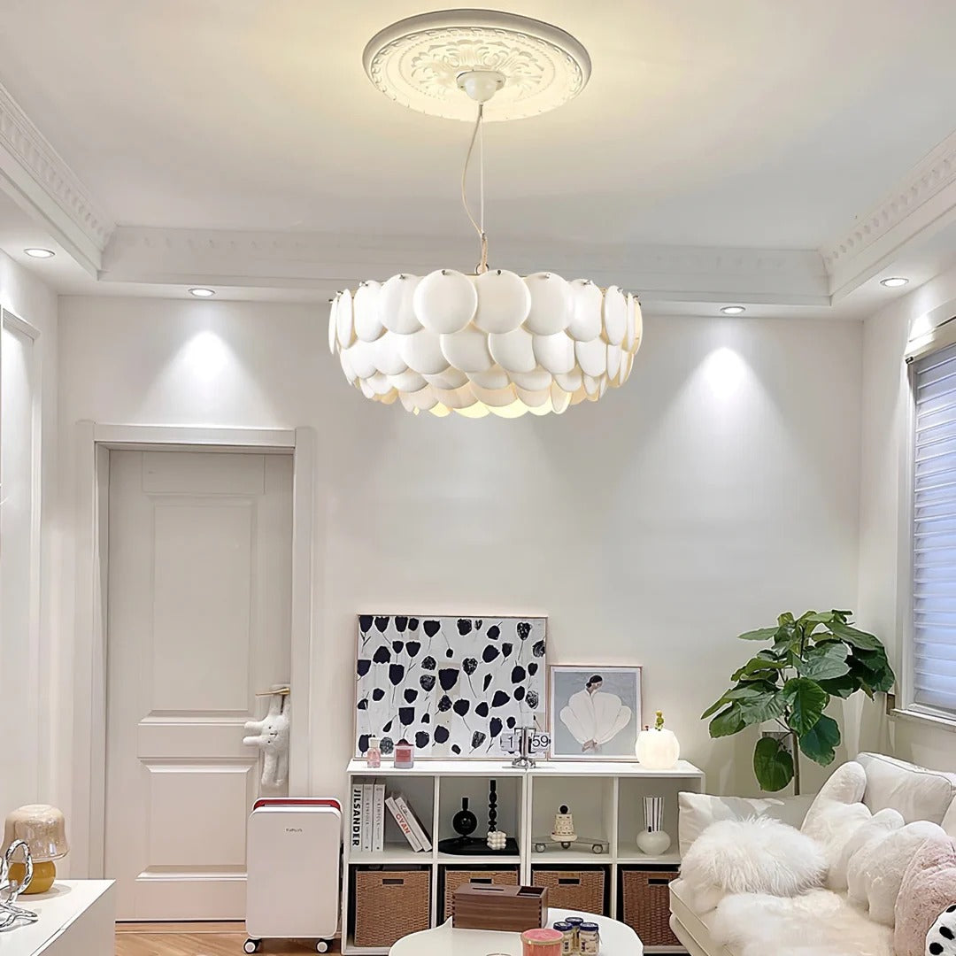 Luxurious Ceramic Round Layered Chandelier