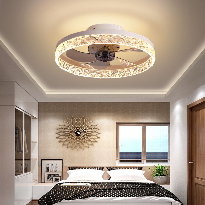 Luxurious Crystal Ceiling Fan with Light