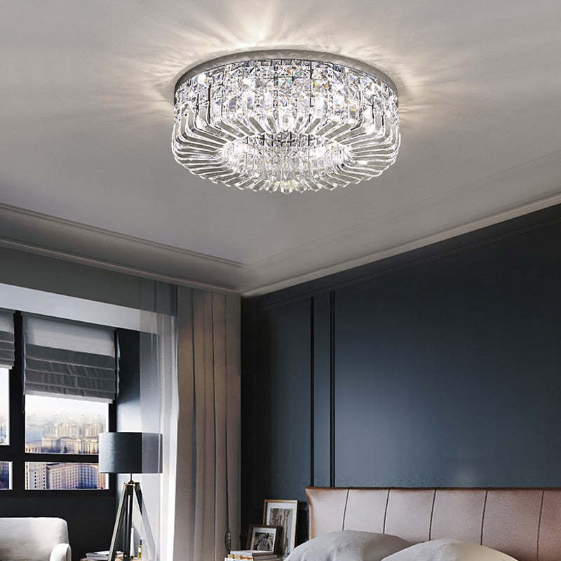 Luxury Crystal Flush Mount – Sophisticated Design