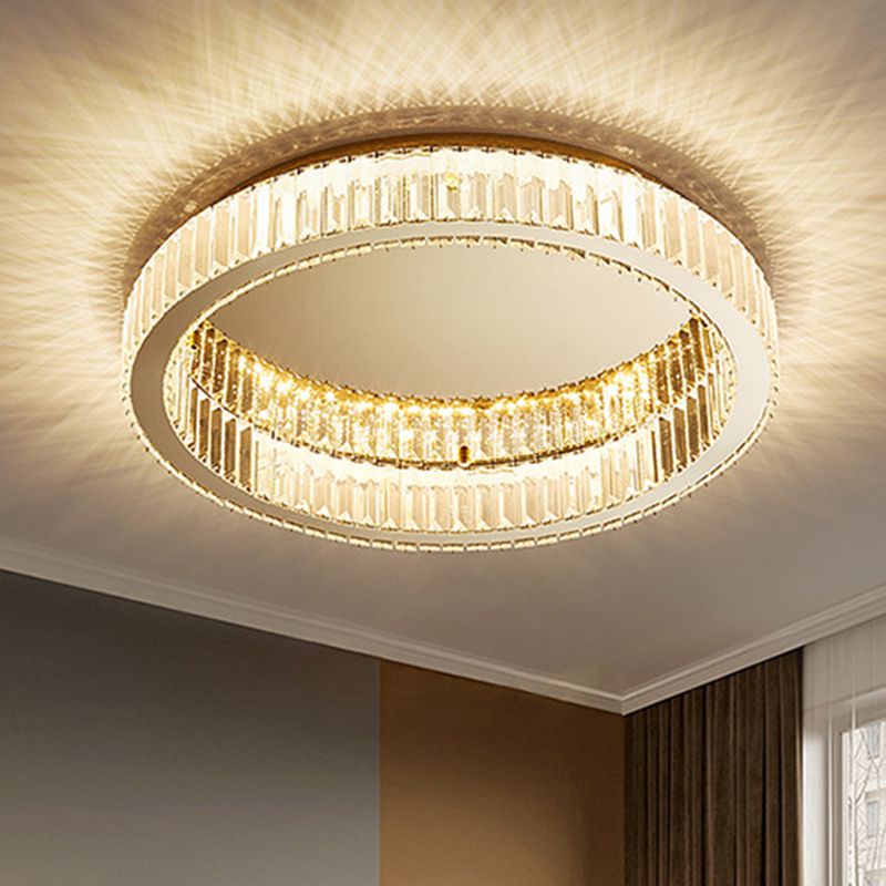 Luxury Crystal Ring Ceiling Light – Dimmable Round Chandelier