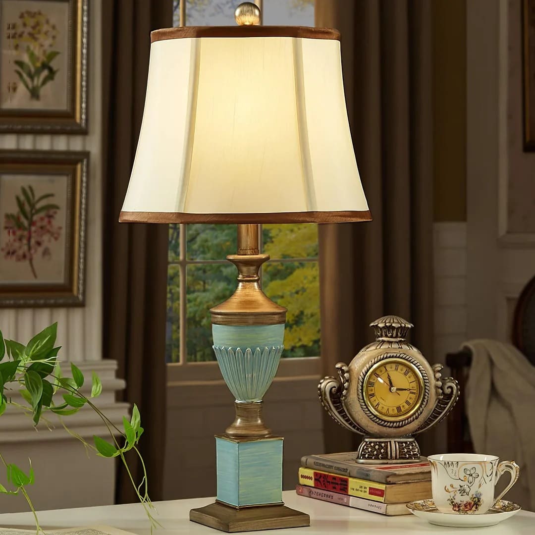 Luxury European Fabric Table Lamp