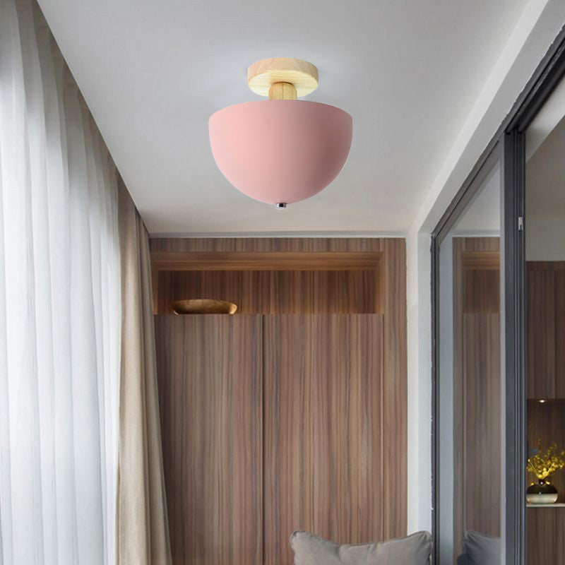 Macaron Semi Flush Ceiling Light – Multiple Colors