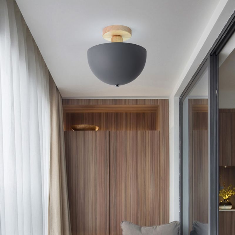 Macaron Semi Flush Ceiling Light – Multiple Colors