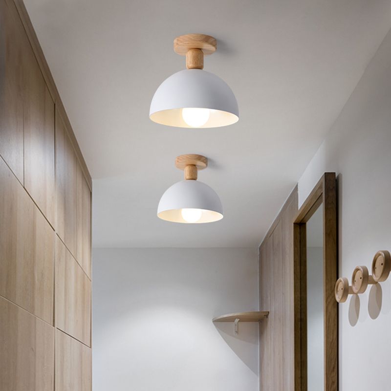 Macaron Semi Flush Ceiling Light – Multiple Colors