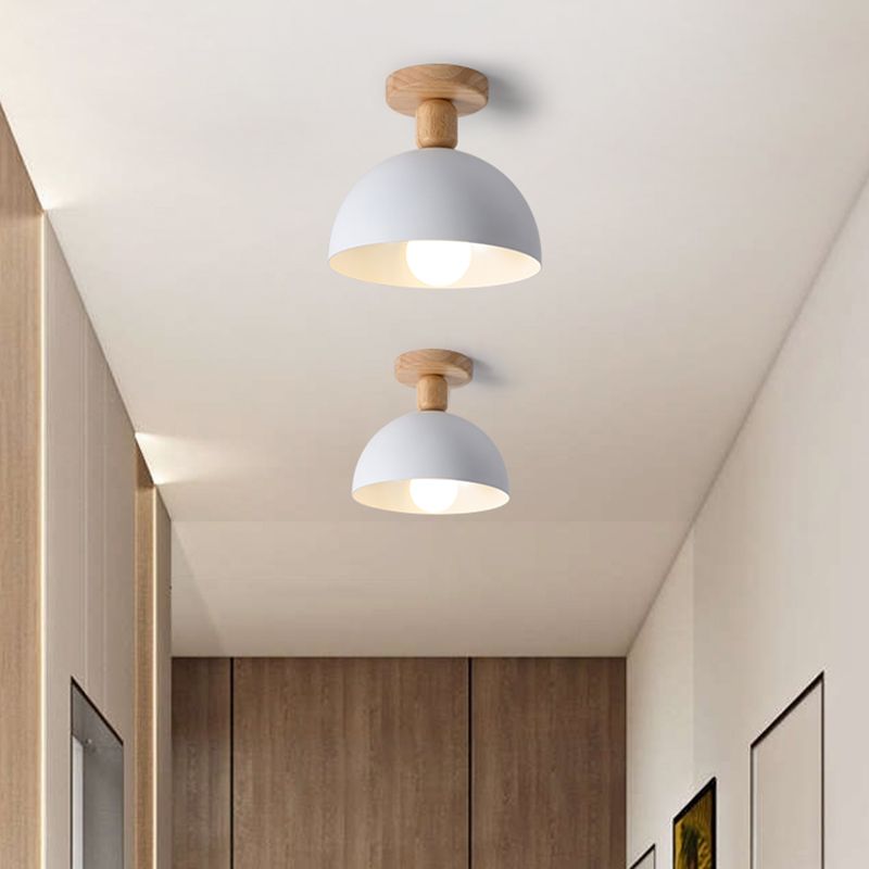 Macaron Semi Flush Ceiling Light – Multiple Colors