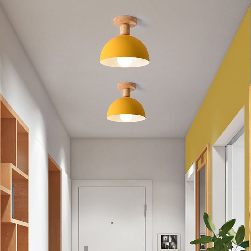 Macaron Semi Flush Ceiling Light – Multiple Colors