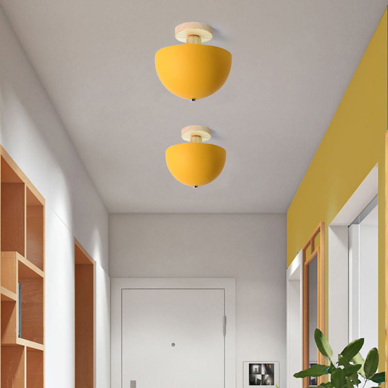 Macaron Semi Flush Ceiling Light – Multiple Colors