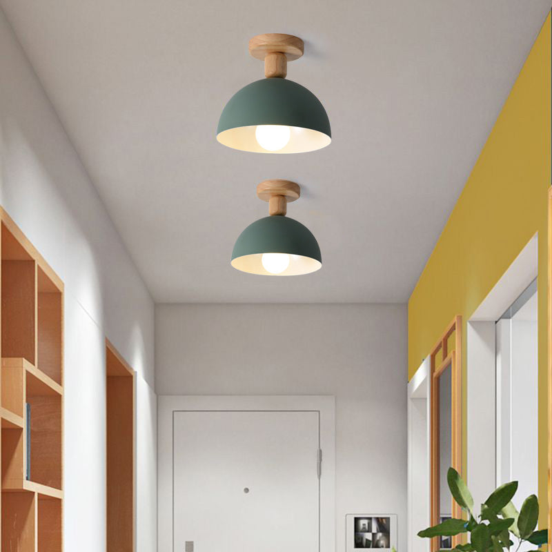 Macaron Semi Flush Ceiling Light – Multiple Colors