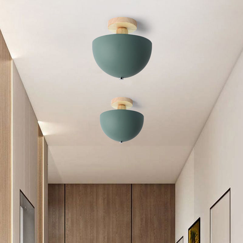 Macaron Semi Flush Ceiling Light – Multiple Colors