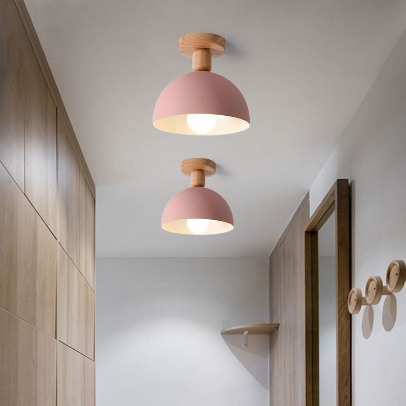 Macaron Semi Flush Ceiling Light – Multiple Colors