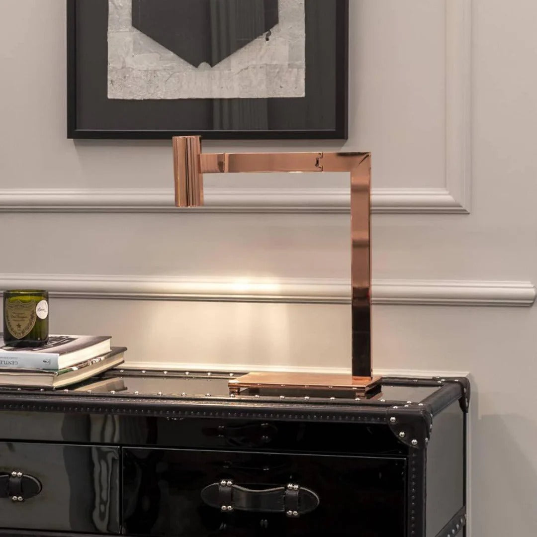 Minimalist L-Shaped Desk Lamp with Integrated LED