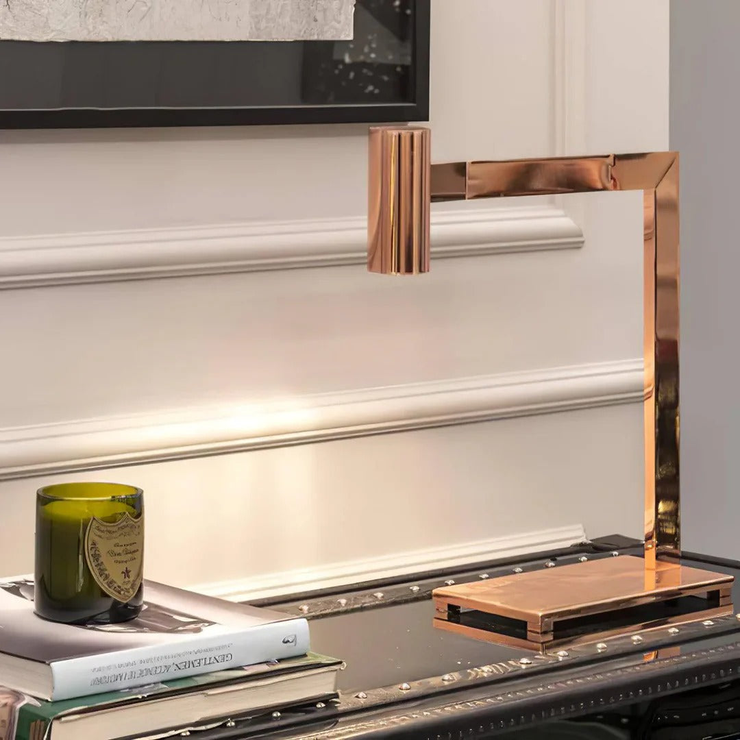 Minimalist L-Shaped Desk Lamp with Integrated LED