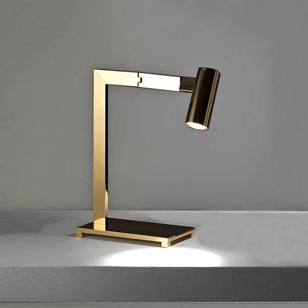 Minimalist L-Shaped Desk Lamp with Integrated LED