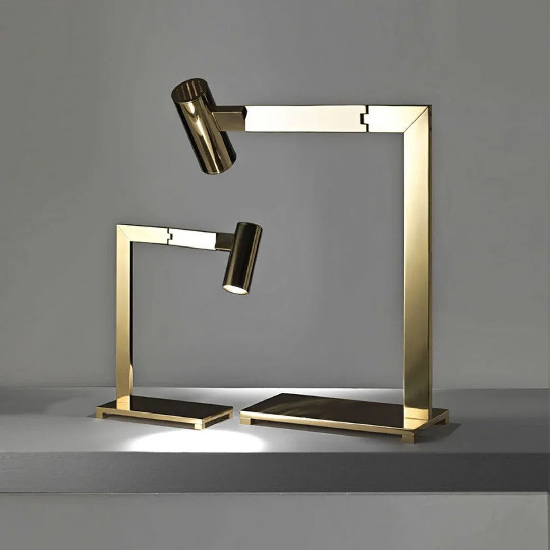 Minimalist L-Shaped Desk Lamp with Integrated LED