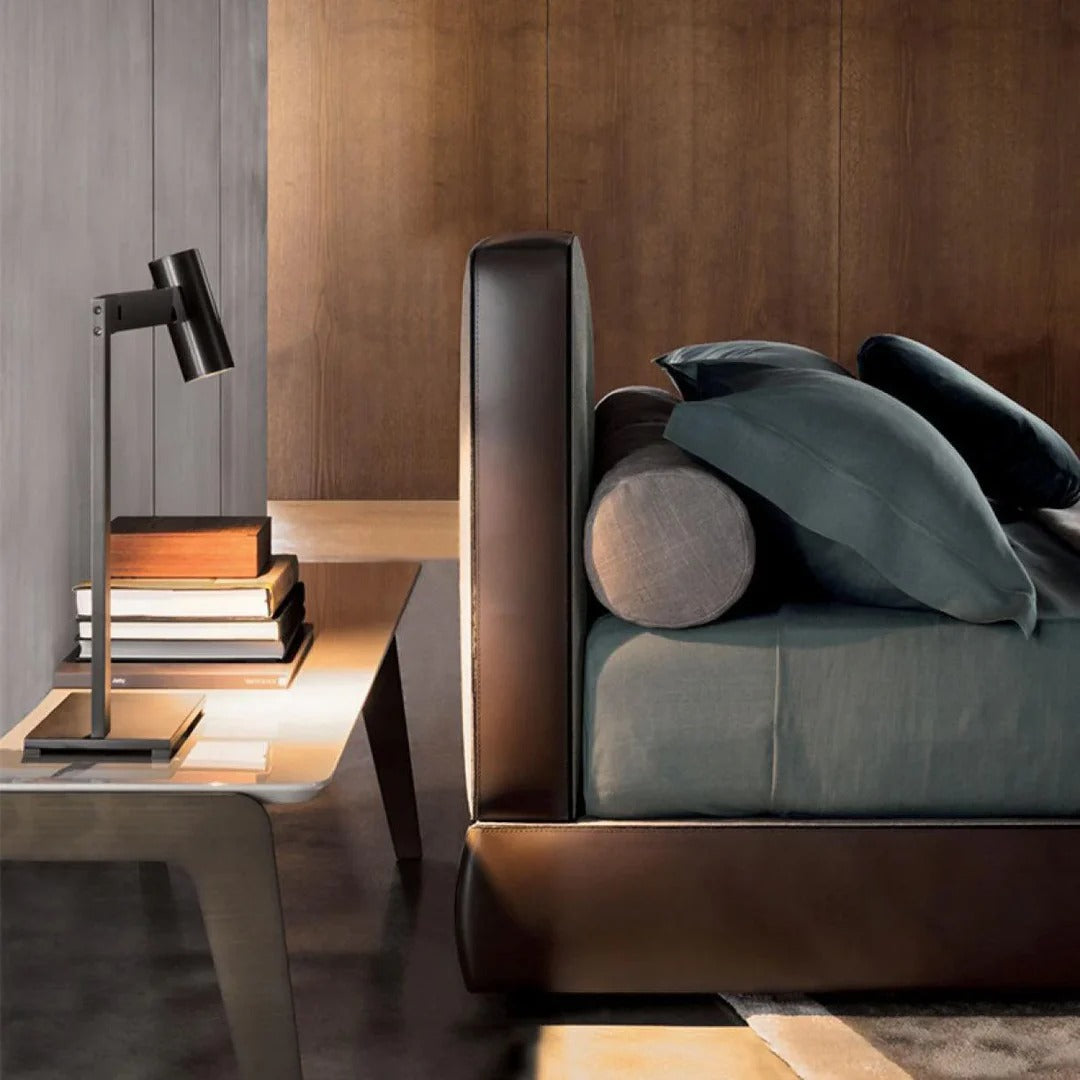 Minimalist L-Shaped Desk Lamp with Integrated LED