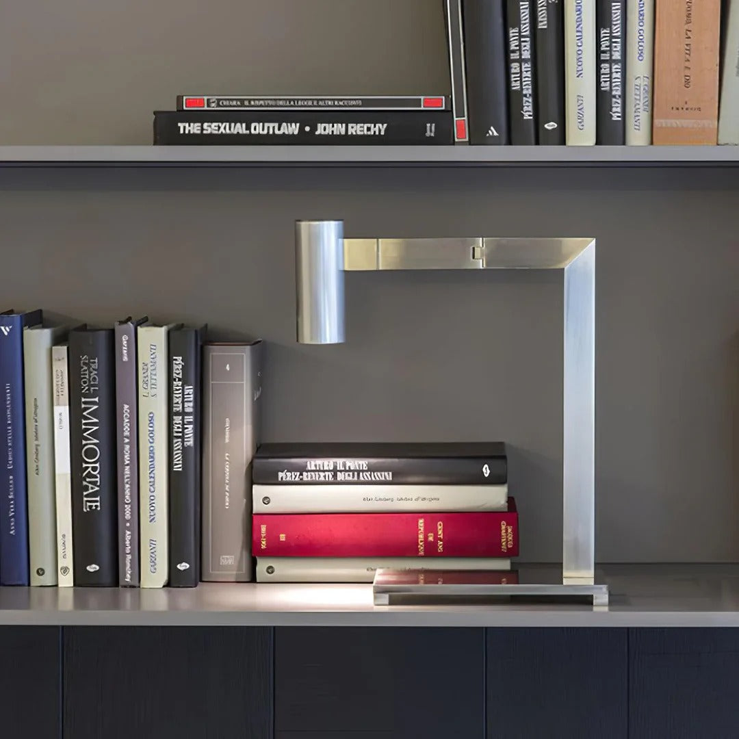 Minimalist L-Shaped Desk Lamp with Integrated LED
