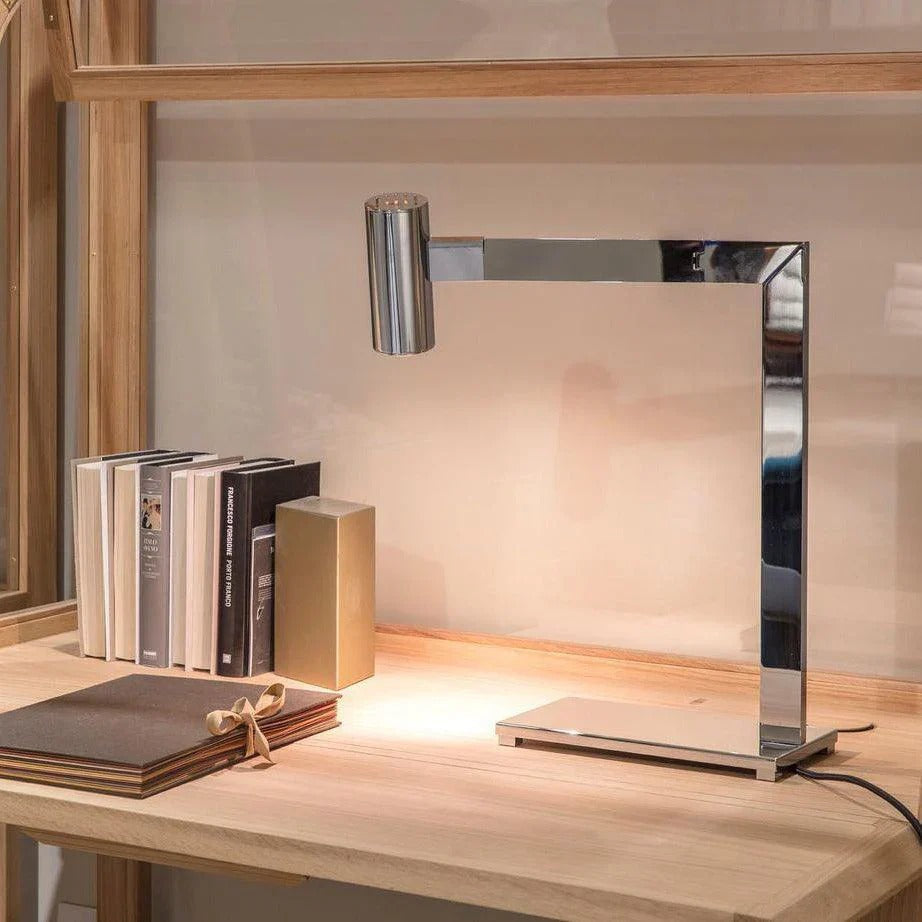 Minimalist L-Shaped Desk Lamp with Integrated LED