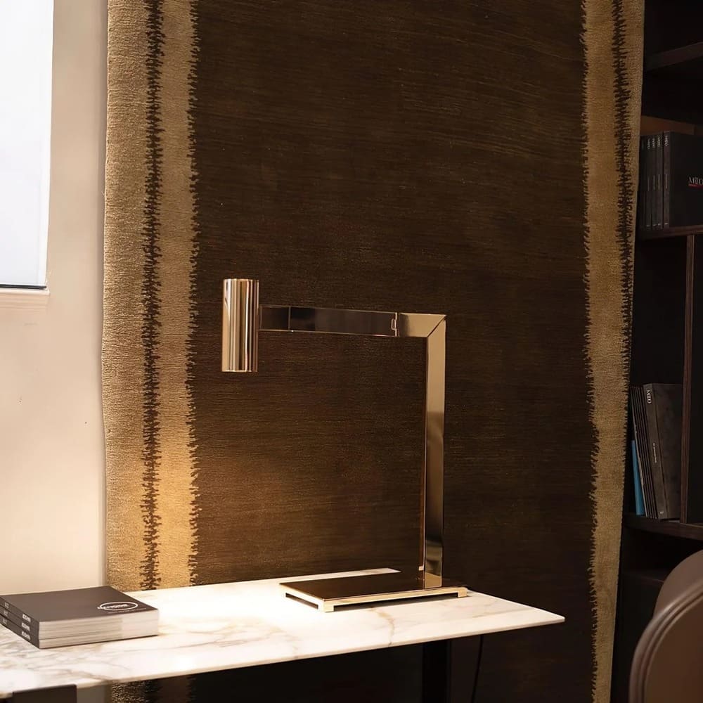 Minimalist L-Shaped Desk Lamp with Integrated LED