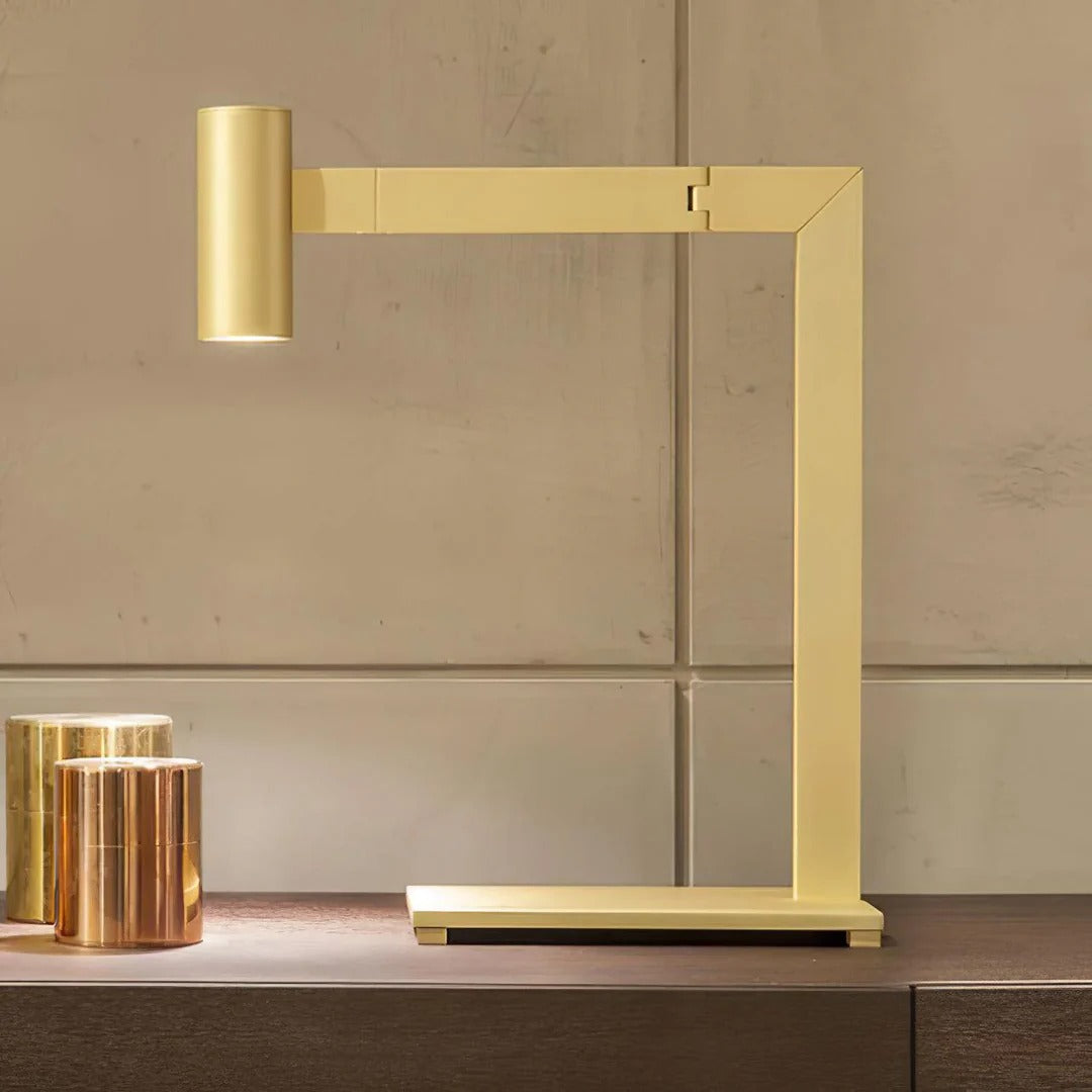 Minimalist L-Shaped Desk Lamp with Integrated LED