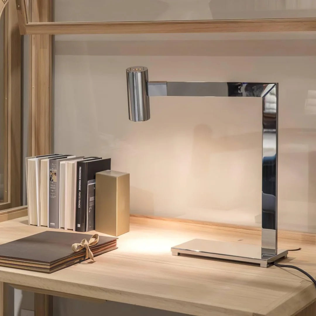Minimalist L-Shaped Desk Lamp with Integrated LED