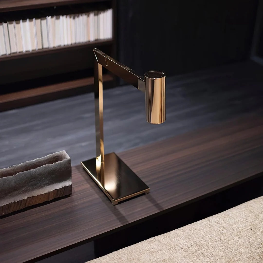 Minimalist L-Shaped Desk Lamp with Integrated LED